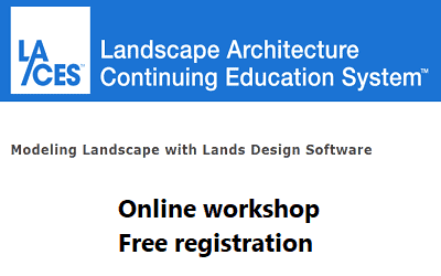 Online Workshop of Landscape modelling with Lands Design