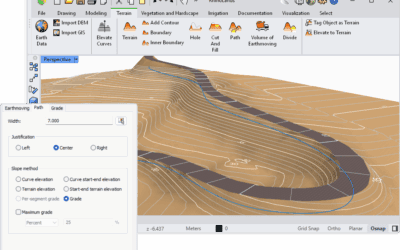 Prochain webinaire – Modélisation de la topographie et nivellement avec RhinoLands (2D/3D)