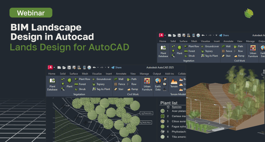 Landschaftsgestaltung in AutoCAD mit Lands Design